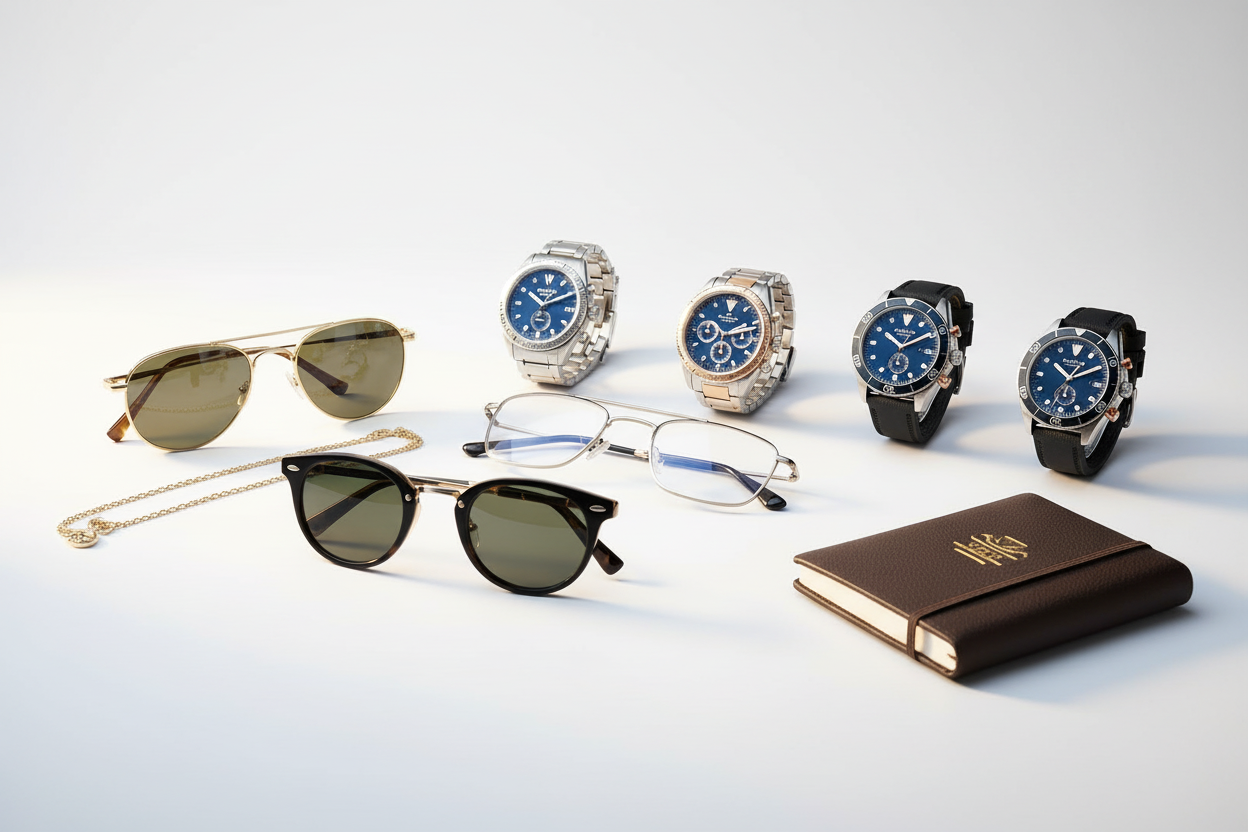 Eyewear and Watches with White Backs